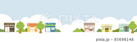 街並みのイラスト　横長 85698148