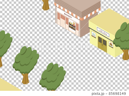 街並みのアイソメイラスト 85698149
