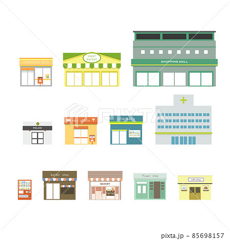 お店のイラストセット 85698157