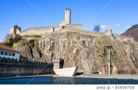 Castelgrande castle in Bellinzona Old town, Switzerland 85699708