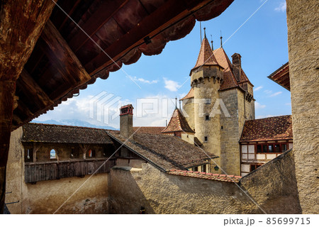 Medieval Chateau Aigle castle, Switzerland 85699715
