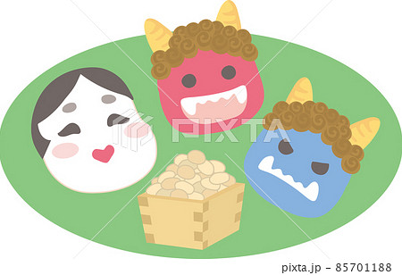 2月のイメージイラスト_節分のアイコン 85701188