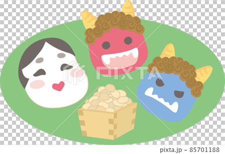 2月のイメージイラスト_節分のアイコン 85701188