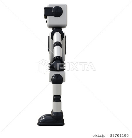 White android robot Isolated on white background. 3D rendering. 85701196