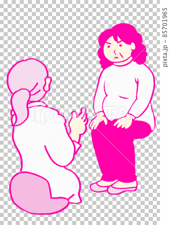 精神科檢查:一個患有雙相情感障礙的喜怒無常的女人 簡單 精神科檢查:一個患有雙相情感障礙的喜怒無常的女人 簡單 85701965