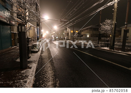 2022年1月の大雪が降った東京都足立区 85702058