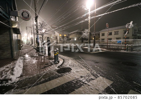 2022年1月の大雪が降った東京都足立区 85702085