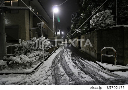 2022年1月の大雪が降った東京都足立区 2022年1月の大雪が降った東京都足立区 85702175