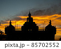 silhouette of a buddha statue 85702552