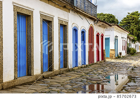 Old streets of the famous city of Paraty founded in 1667 Old streets of the famous city of Paraty founded in 1667 85702673