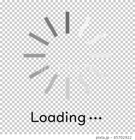 読み込み中のイラスト。「しばらくお待ち下さい」　Now Loading･･･ 85702922