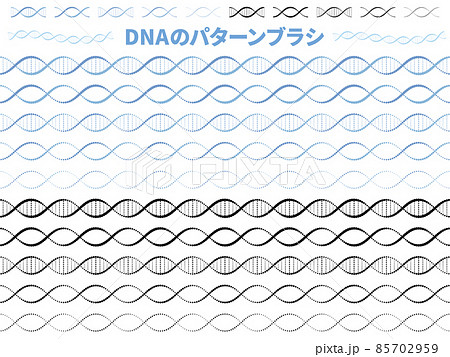 DNA_遺伝子のパターンブラシ_ライン 85702959