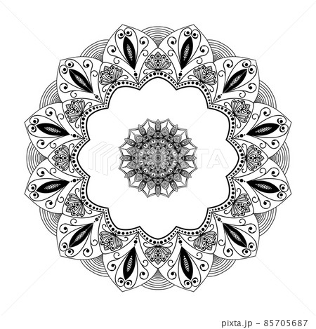 Mandala flower shape, vector design decorate for background 85705687