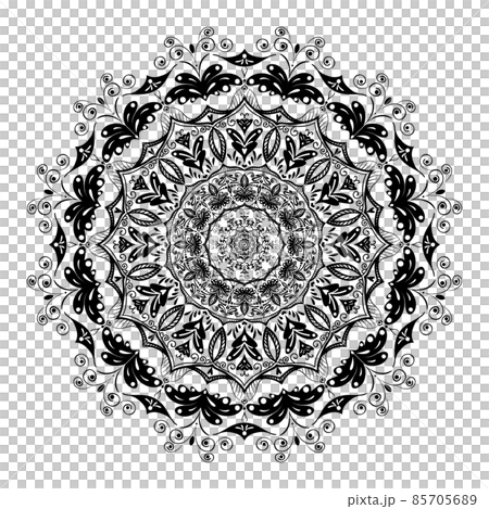 Mandala flower shape, vector design decorate for background 85705689