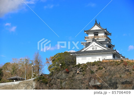 【大分県】晴天下の杵築城天守閣 85706409