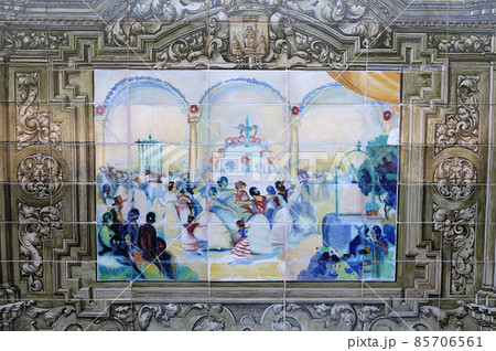 Ceramic azulejos in Plaza de Espana, Seville, Andalusia, spain Ceramic azulejos in Plaza de Espana, Seville, Andalusia, spain 85706561