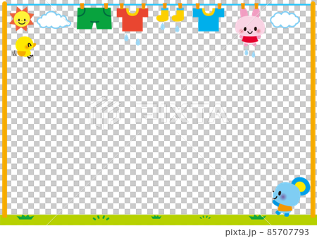 【時間指定不可】 洗濯物 洗濯 フレームのイラスト素材 [85707793] - PIXTA 絵画