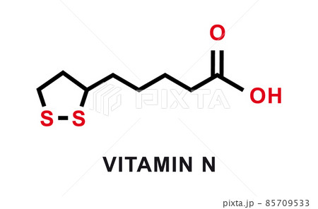 Vitamin N chemical formula. Vitamin N chemical molecular structure. Vector illustration 85709533