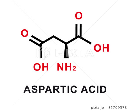 structural formula of aspartic acid