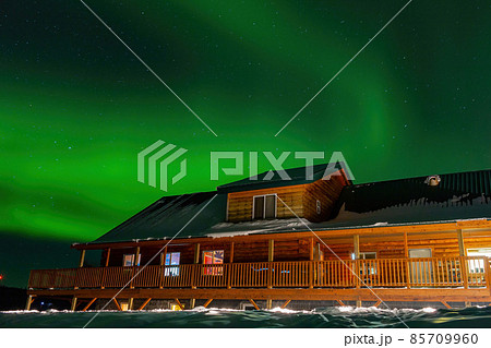 Strong Aurora over sky at Fairbanks, Alaska Strong Aurora over sky at Fairbanks, Alaska 85709960