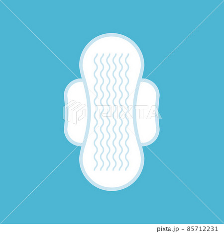 Hygiene feminine pad isolated towel female napkin. Femenine pad vector icon 85712231