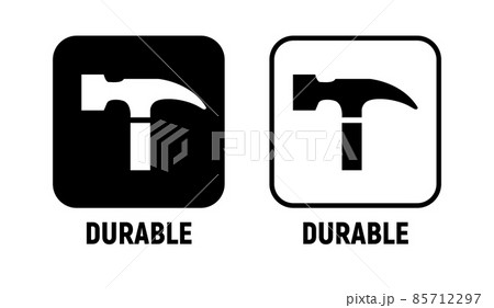 Durable vector icon material symbol logotype.Metal durable unbreakable icon Durable vector icon material symbol logotype.Metal durable unbreakable icon 85712297