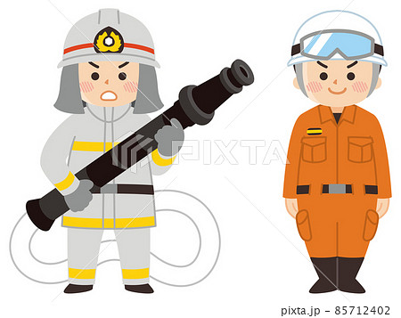 消防士の男性 火事 レスキュー隊員のイラスト素材 消防士の男性 火事 レスキュー隊員のイラスト素材