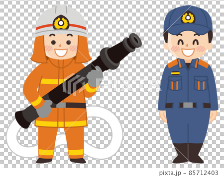 消防士の男性 火事 レスキュー隊員 消防士の男性 火事 レスキュー隊員 85712403