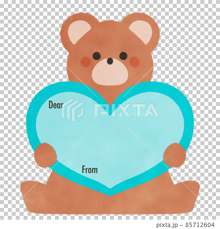 Valentine bear message card illustration material Valentine bear message card illustration material 85712604