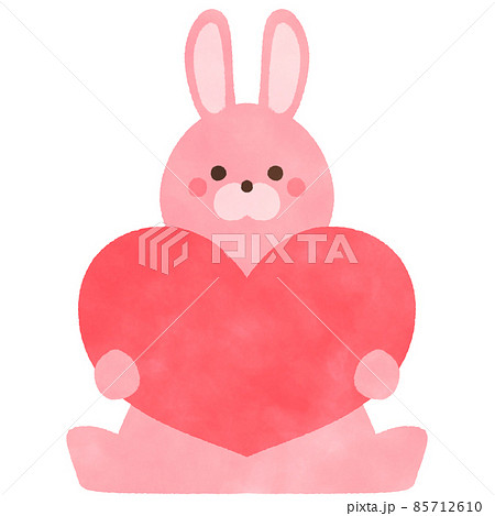 バレンタイン うさぎのメッセージカード イラスト素材 バレンタイン うさぎのメッセージカード イラスト素材 85712610