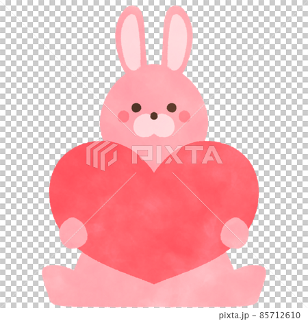 情人節兔子留言卡插畫素材 情人節兔子留言卡插畫素材 85712610