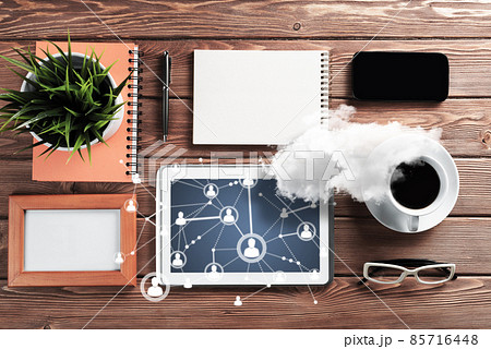 Social communication and global networking concept Social communication and global networking concept 85716448