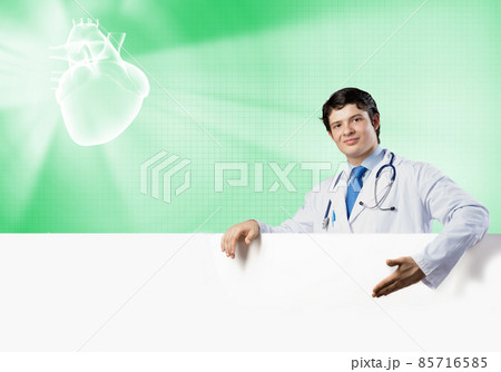 Doctor with banner Doctor with banner 85716585