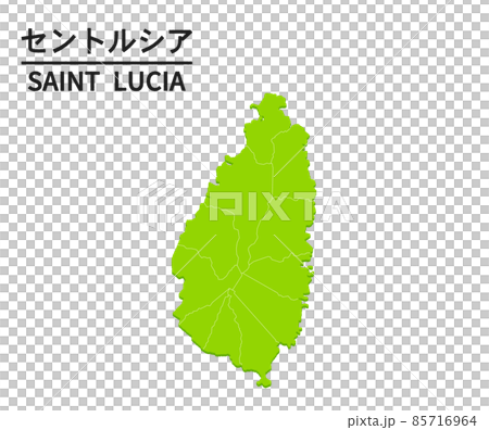 World map illustration of Saint Lucia 85716964