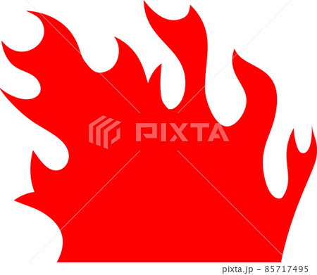 シンプルで単色の炎のイラスト 火事 炎上 シンプルで単色の炎のイラスト 火事 炎上 85717495