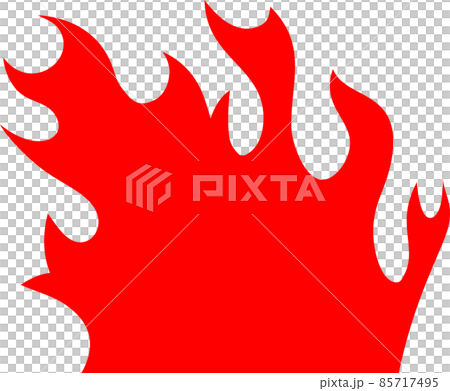 シンプルで単色の炎のイラスト 火事 炎上 シンプルで単色の炎のイラスト 火事 炎上 85717495