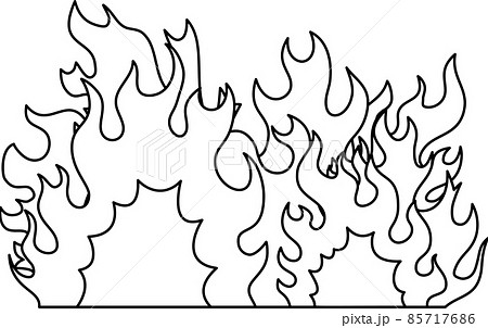 炎上する火炎 燃え盛る 爆発 火災 85717686