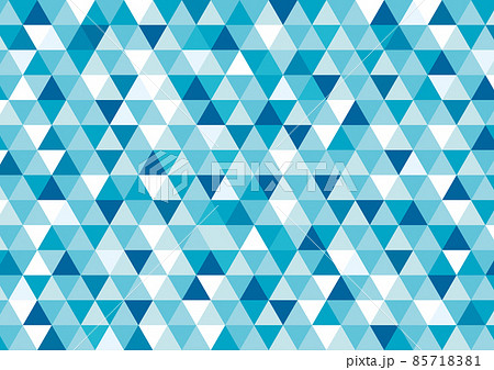 クリスタルのような青い三角の幾何学模様 85718381