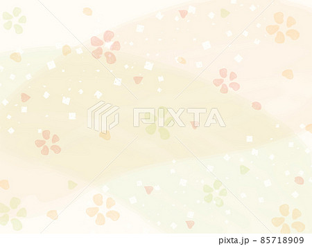 和紙や折り紙風の桜背景 横 サイズ4 3 のイラスト素材