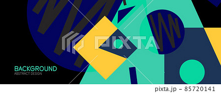 Abstract background with blocks, lines, geometric shapes. Techno or business concept for wallpaper, banner, background, landing page 85720141