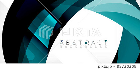Geometric abstract background. Circle created with overlapping color shapes. Vector Illustration For Wallpaper, Banner, Background, Landing Page 85720209