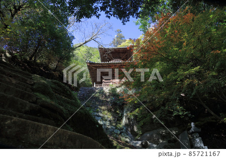 四国霊場第71番札所「弥谷寺」多宝塔と紅葉(色づき始め) 四国霊場第71番札所「弥谷寺」多宝塔と紅葉(色づき始め) 85721167