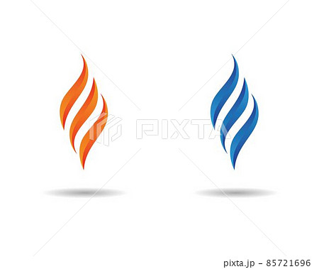 Fire symbol vector icon 85721696