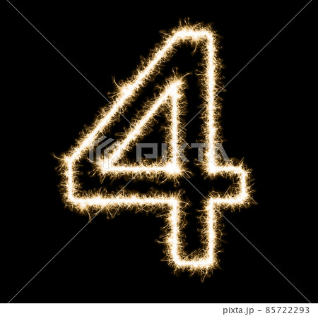 Number 4 - Made out of sparkles 85722293