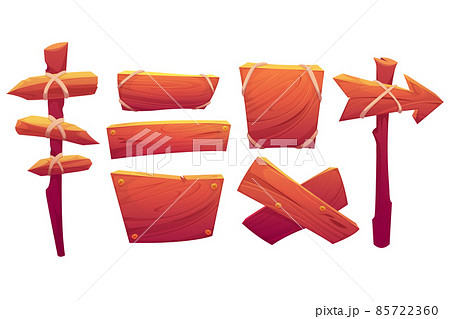 Wooden signboards, planks and pointers 85722360