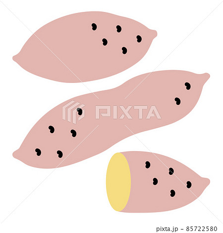 シンプルなさつまいも　イラストセット 85722580