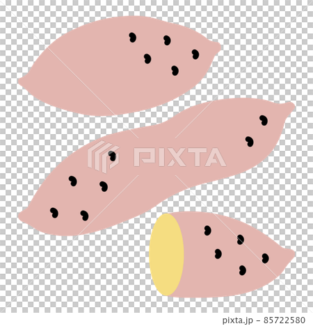 シンプルなさつまいも　イラストセット 85722580