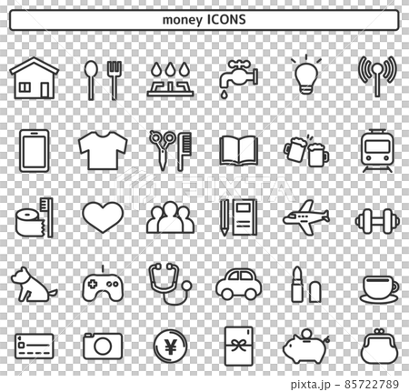 與各種金錢相關的圖標集 與各種金錢相關的圖標集 85722789