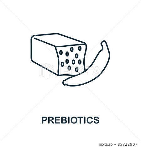 Prebiotics icon. Monochrome sign from diet collection. Creative Prebiotics icon illustration for web design, infographics and more 85722907