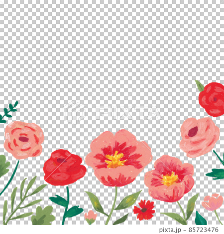 油畫棒花插畫 85723476